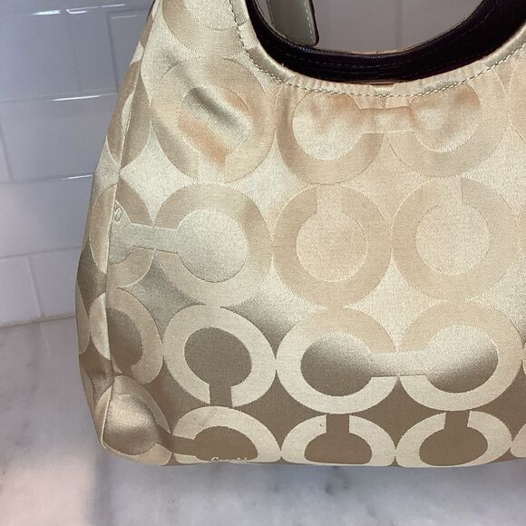 Coach Madison Maggie OpArt Gold/Tan Hobo Bag - Picture 4 of 16